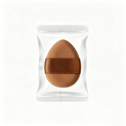 Cushion Puff with Egg-Shaped Ribbon – Individually Wrapped Set