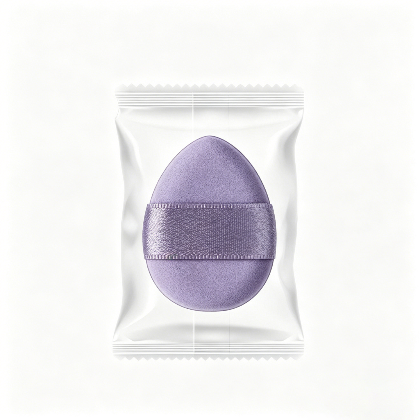 Cushion Puff with Egg-Shaped Ribbon – Individually Wrapped Set