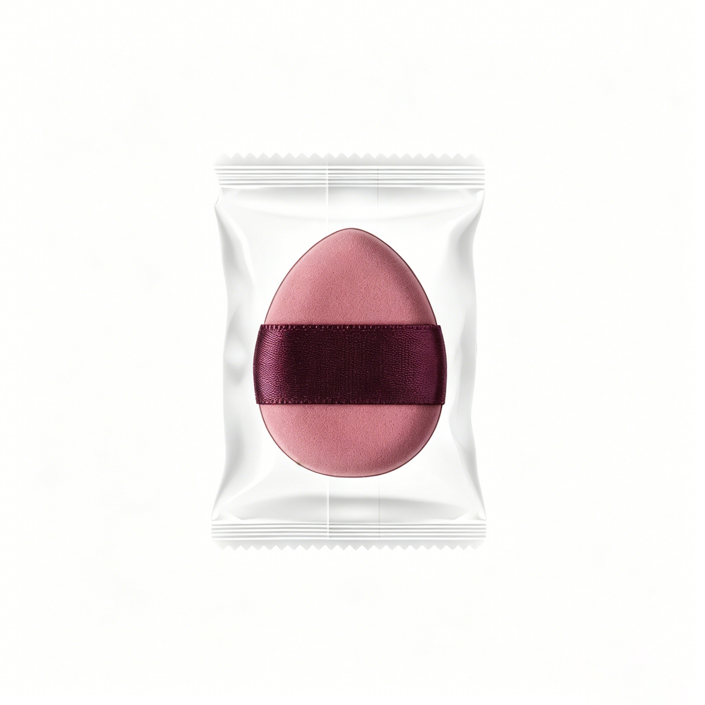 Cushion Puff with Egg-Shaped Ribbon – Individually Wrapped Set