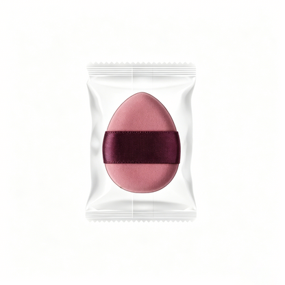 Cushion Puff with Egg-Shaped Ribbon – Individually Wrapped Set