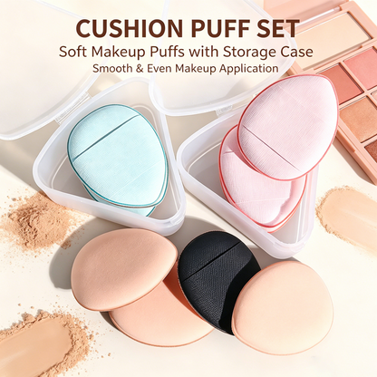 Cushion Puff Set with Storage Case
